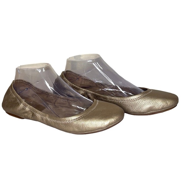 Lucky Brand Emmie Women’s Gold Ballet Flats Size-8.5/39 EUC - Picture 2 of 7